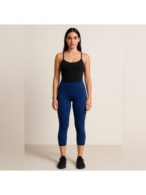 Lululemon Blue Patterned Cropped Leggings – Size 4